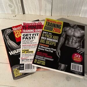 Men and Women’s Health Training Guides, set of 3.